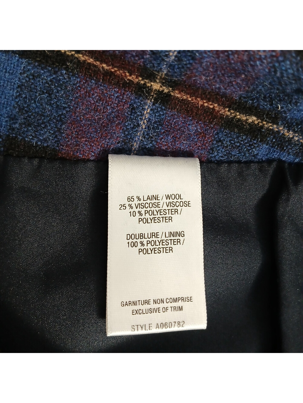 Jacob Womens Skirt Size XSmall Wool Grunge Dark Academia Retro Mini Tartan Plaid - Picture 4 of 7